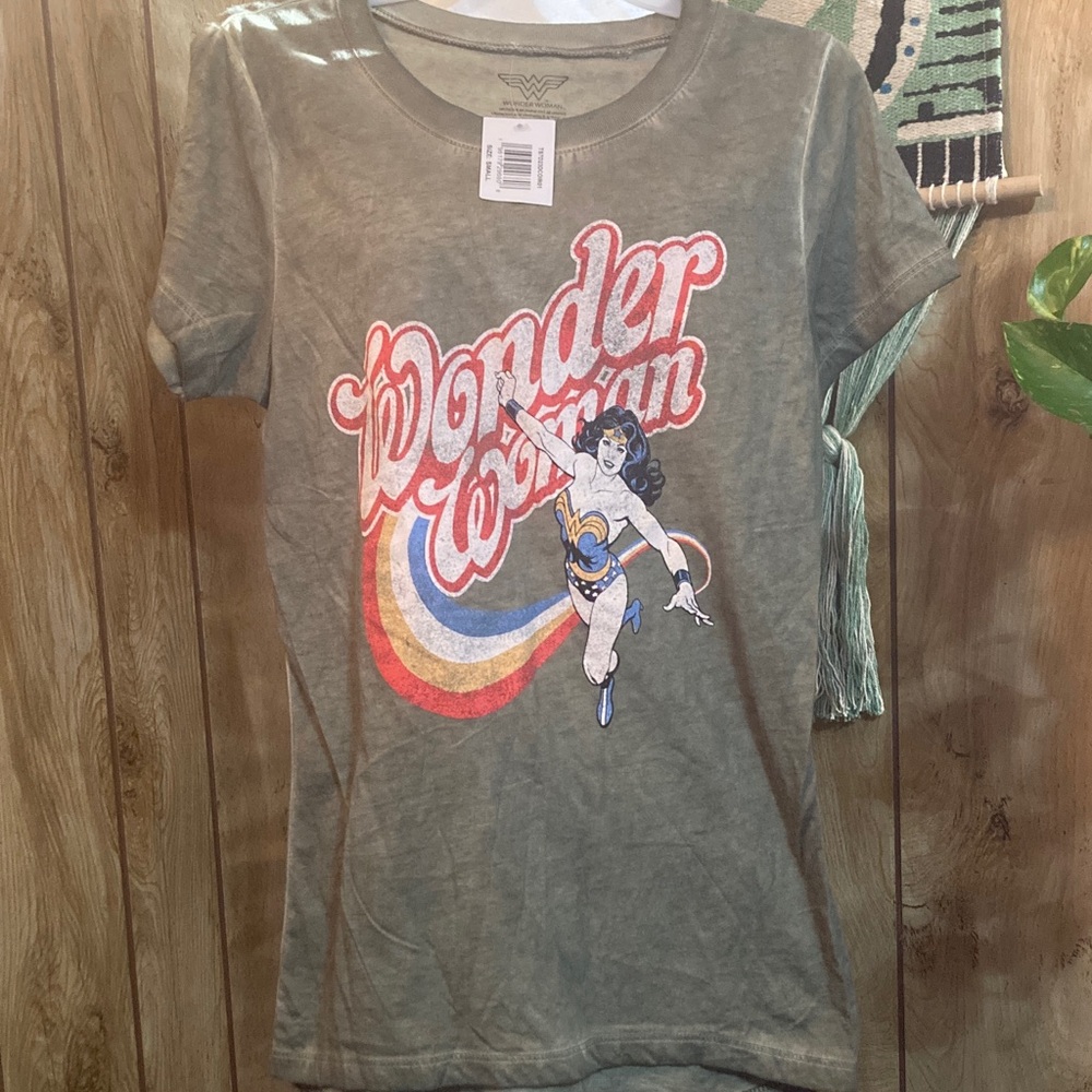 Wonder Woman Kids Tee - Olive